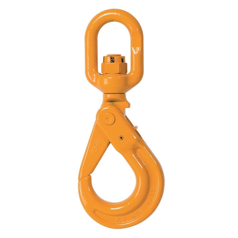 Premium Swivel Hook C/w Self Locking Safety Catch (3200kg SWL Certified)
