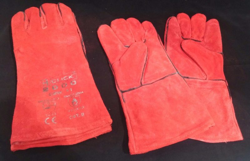 Welding Gauntlet Gloves Maxisafe Western Red – Heavy Duty Heat & Spark Protection For Welding, Forging, Pizza Ovens Steel Gloves - Foto 7